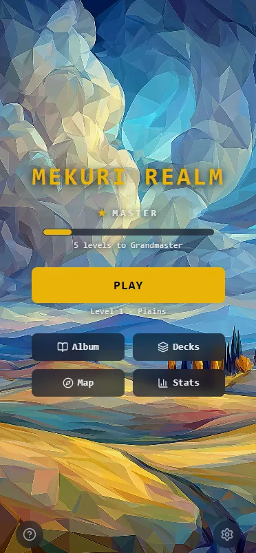 Mekuri Realm — Home Screen